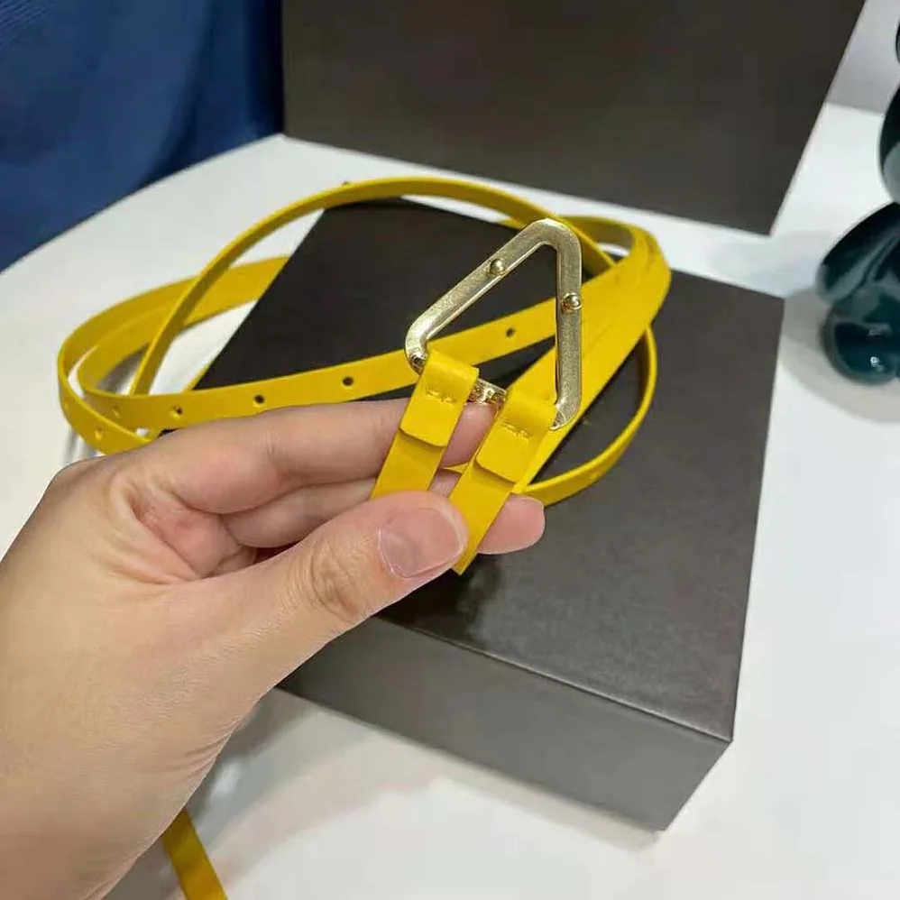 Bottega Veneta Grasp Belt Leather Double Strap for Women in Yellow Bottega Veneta Grasp Belt Leather Double Strap for Women in Yellow
