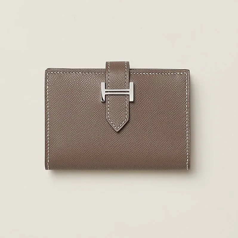 Hermes Bearn Mini Wallet Étoupe /