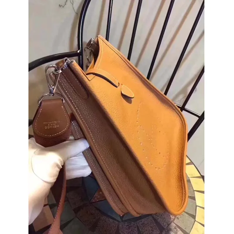 Hermes Evelyne III 33 Large Model Bag in Calfskin in Brown