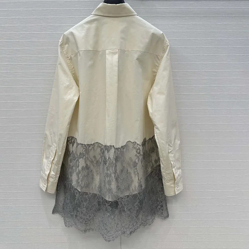 Fendi White Cotton Poplin Shirt for Women