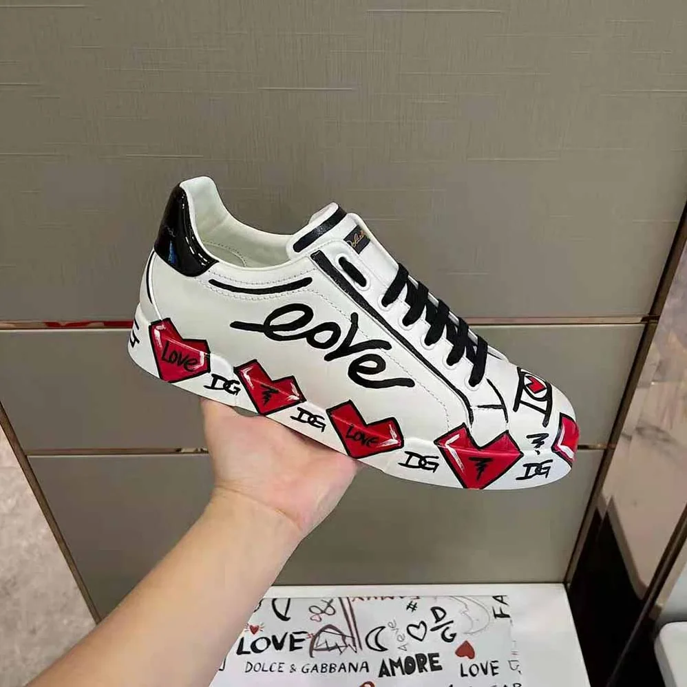 Dolce Gabbana D&G Limited Edition Portofino Sneakers for Unisex in Red Dolce Gabbana D&G Limited Edition Portofino Sneakers for Unisex in Red