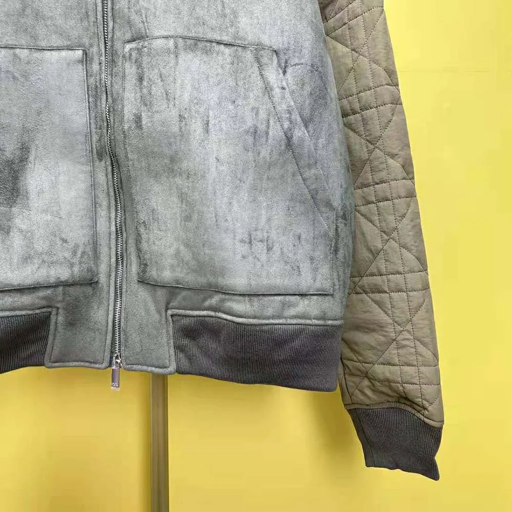 Dior Zipped Varsity Blouson Beige Calfskin for Men