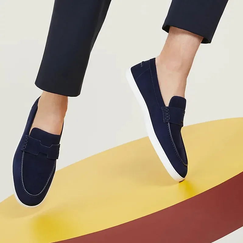 Hermes Job Loafers Marine Hermes Job Loafers Marine