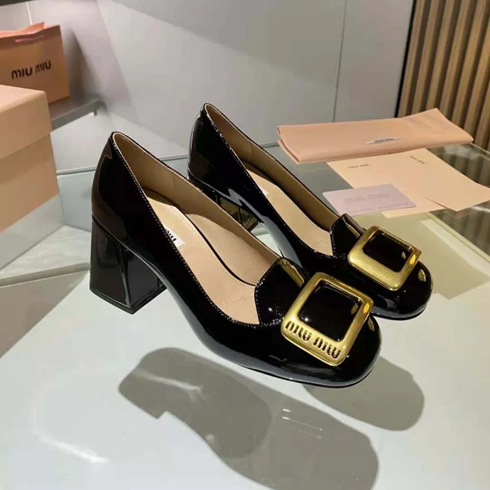 Miu Miu Patent Leather Pumps in 65 mm Heel Height for Women in Black