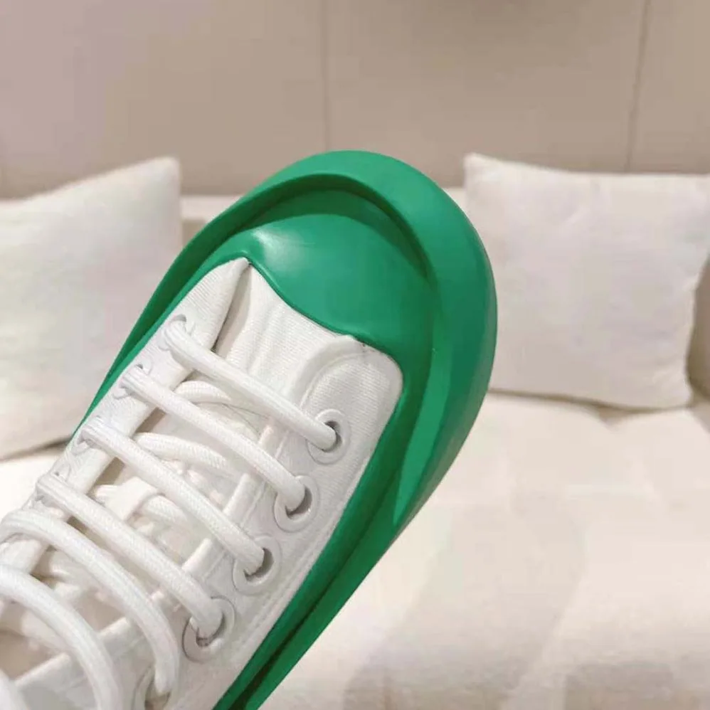 Bottega Veneta Jumbo Sneaker Nylon High Top Lace-up Sneakers for Unisex in Green Bottega Veneta Jumbo Sneaker Nylon High Top Lace-up Sneakers for Unisex in Green