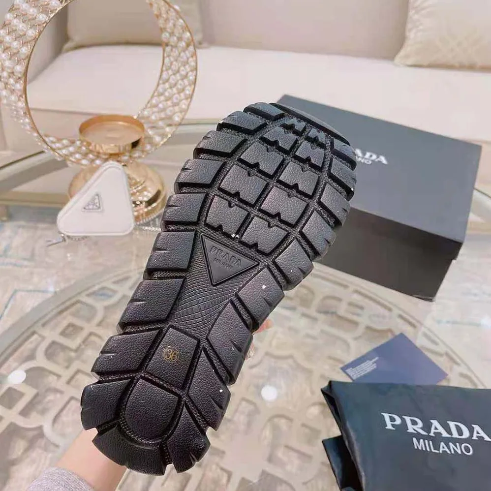 Prada Rush Gabardine Re-Nylon Sneakers for Women in Black Prada Rush Gabardine Re-Nylon Sneakers for Women in Black