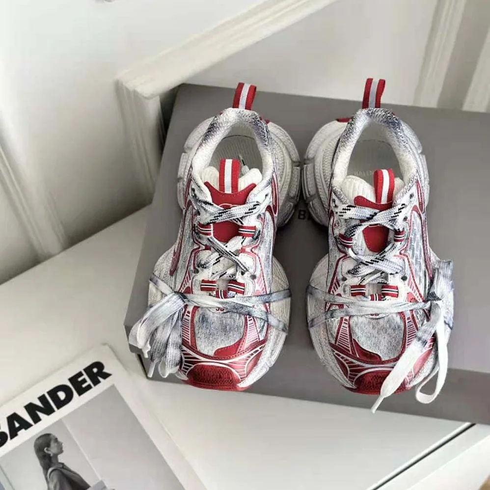 Balenciaga 3XL Sneaker in White and Red Mesh and Polyurethane for Unisex Balenciaga 3XL Sneaker in White and Red Mesh and Polyurethane for Unisex