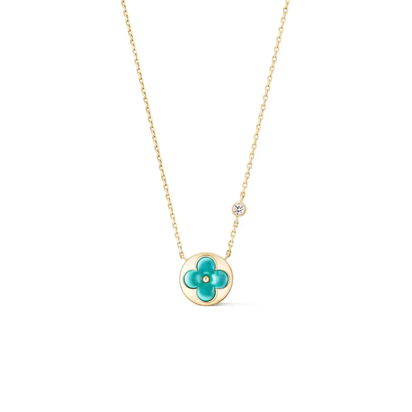 Louis Vuitton Color Blossom BB Sun Pendant Necklace Gold in Toned