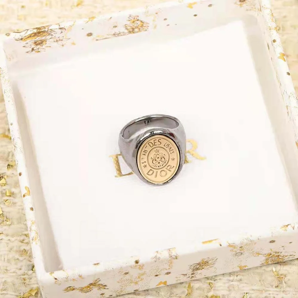 Dior CD Legacy Ring Ruthenium- and Gold for Women in Finish Metal Dior CD Legacy Ring Ruthenium- and Gold for Women in Finish Metal
