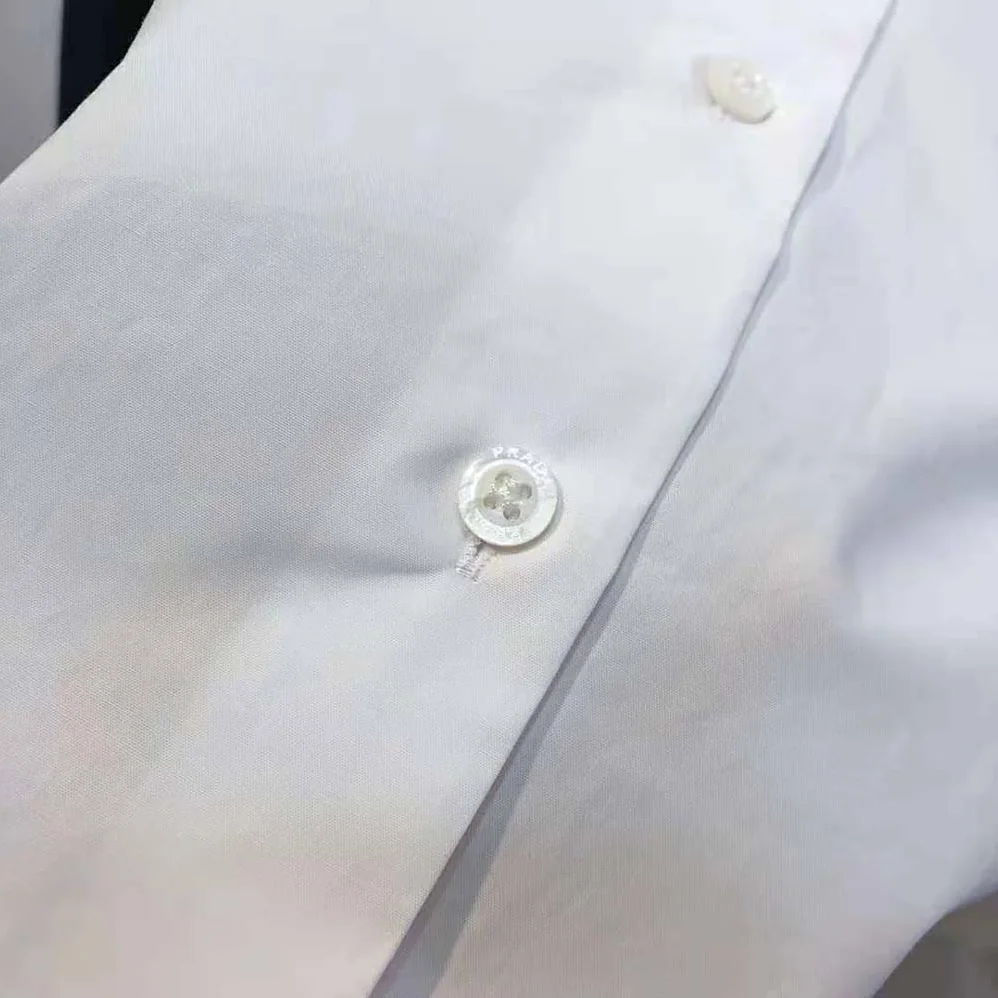 Prada Poplin Shirt for Women in White Prada Poplin Shirt for Women in White