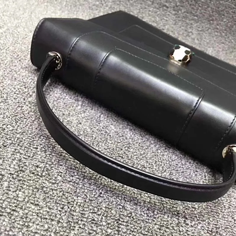 Bvlgari Large Flap Cover Bag “Serpenti Forever” in Calf for Women in Black Bvlgari Large Flap Cover Bag “Serpenti Forever” in Calf for Women in Black