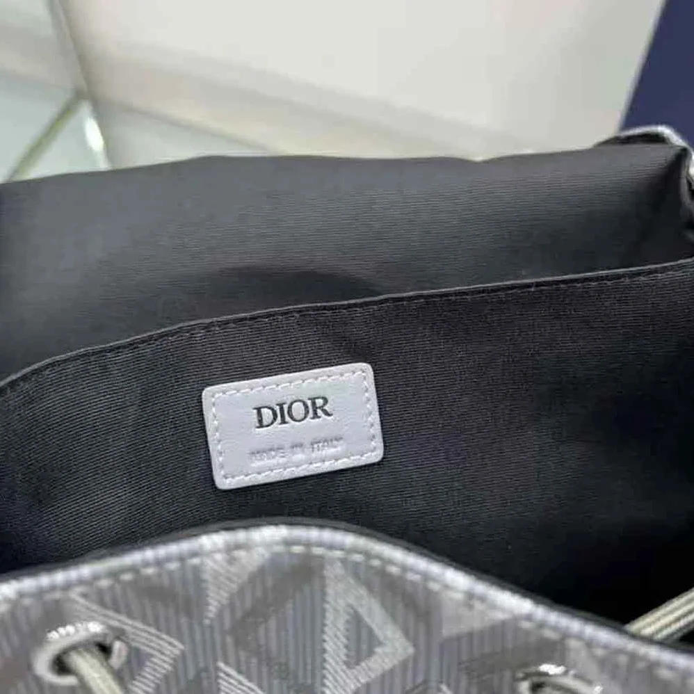 Dior Hit the Road Backpack Dior Gray CD Diamond Canvas for Men Dior Hit the Road Backpack Dior Gray CD Diamond Canvas for Men