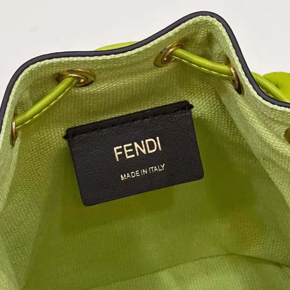 Fendi Mon Tresor Acid Green FF Canvas Mini for Women in bag Fendi Mon Tresor Acid Green FF Canvas Mini for Women in bag