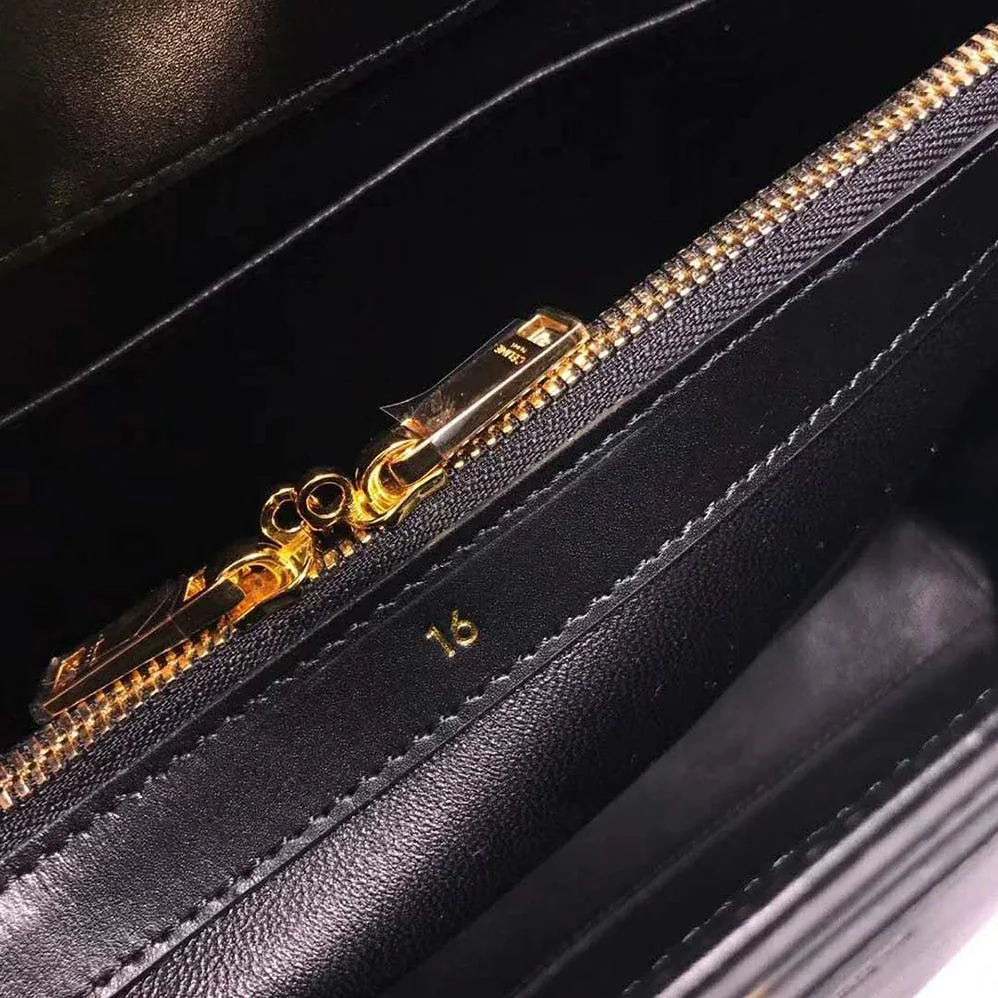 Celine Medium16 Bag in Satinated Calfskin for Women in Black Celine Medium16 Bag in Satinated Calfskin for Women in Black