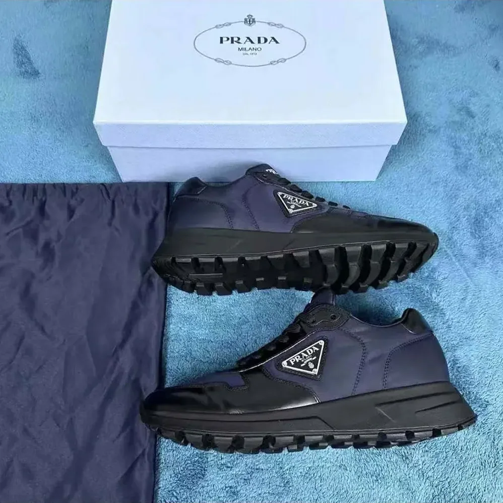 Prada Prax 01 Re-Nylon and Brushed Leather Sneakers for Unisex