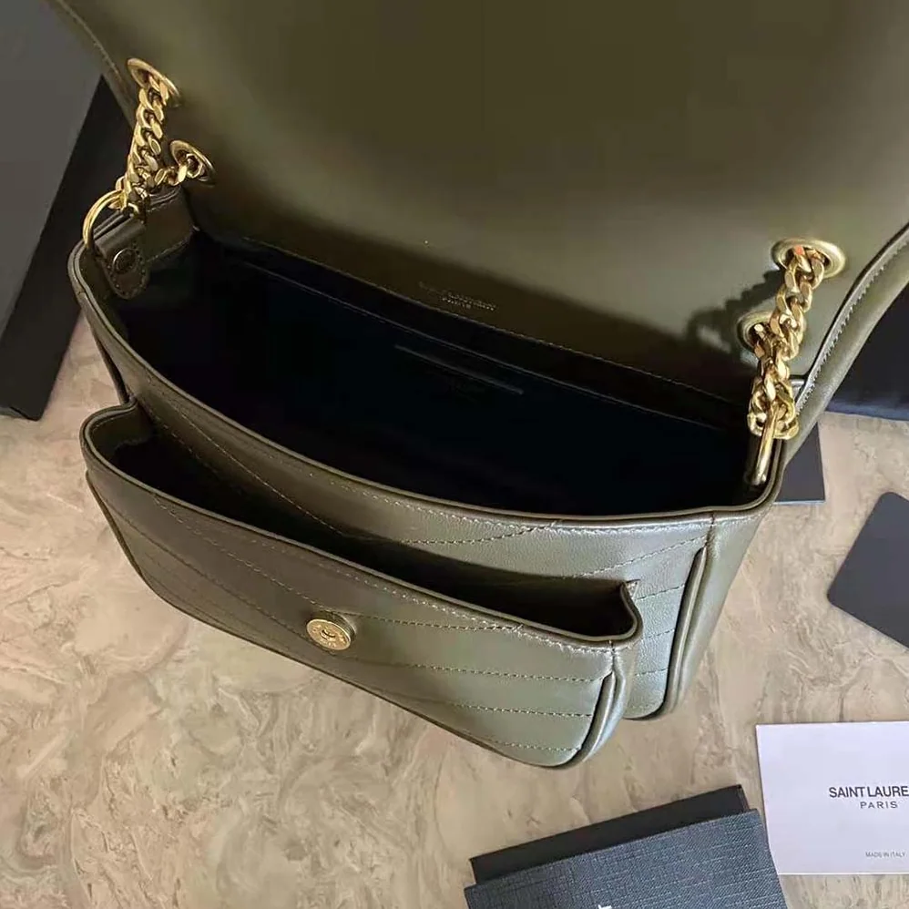 Saint Laurent YSL Niki Baby in Lambskin for Women in Dark Green Saint Laurent YSL Niki Baby in Lambskin for Women in Dark Green