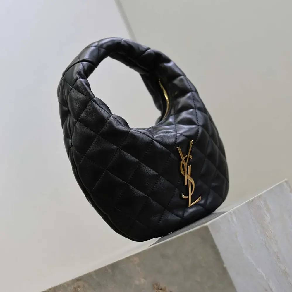 Saint Laurent YSL Icarino In Quilted Nappa for Women in Black