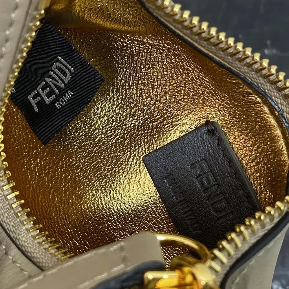 Fendi Fendigraphy Mini Blue Leather Mini for Women in bag