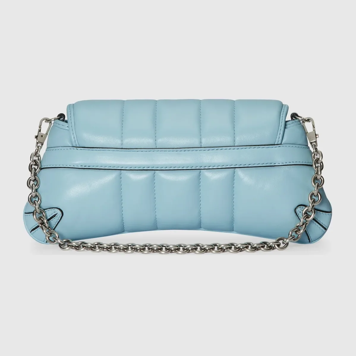 Gucci Horsebit Chain Small Shoulder Bag Light Blue 10.6 Inches/ Gucci Horsebit Chain Small Shoulder Bag Light Blue 10.6 Inches/
