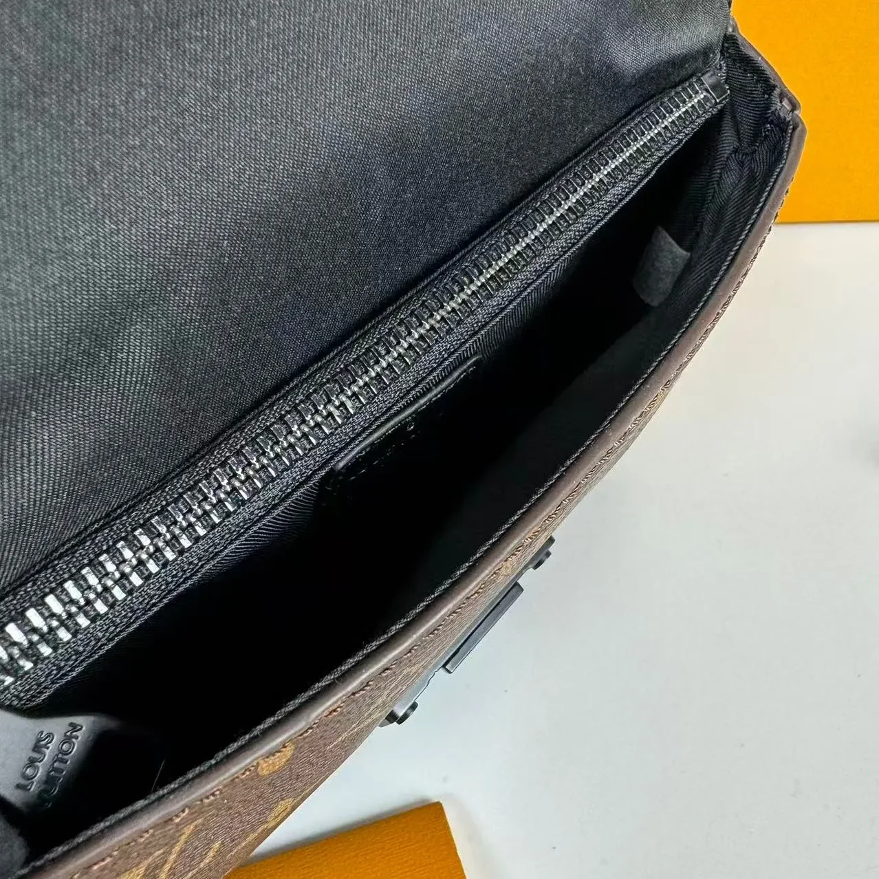 Louis Vuitton S-Lock Sling Monogram Macassar Black Louis Vuitton S-Lock Sling Monogram Macassar Black