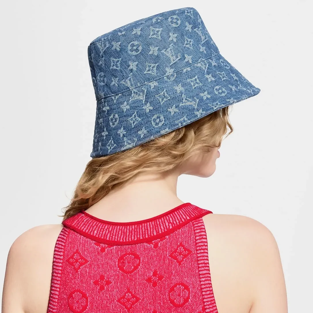 Louis Vuitton Bucket Hat Blue Denim