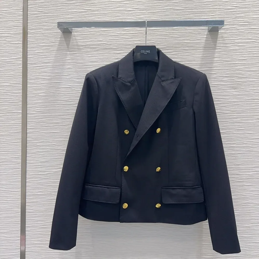Celine Colonne Blazer in Wool Gabardine for Women