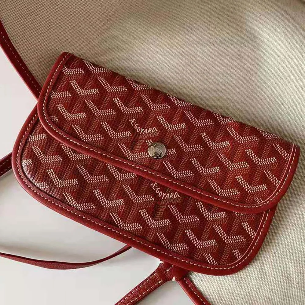 Goyard Saint Louis GM Bag in Goyardine Canvas & Chevroches Calfskin for Women in Red