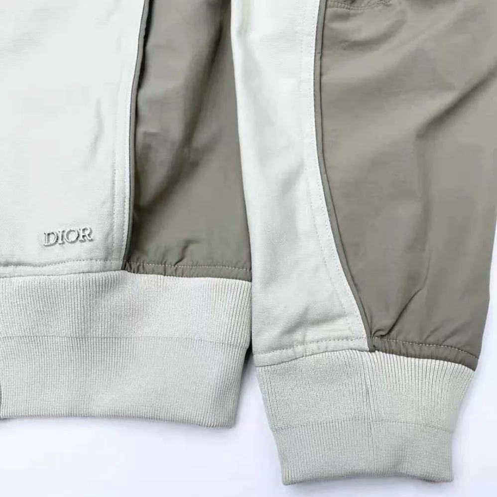 Dior Bomber Jacket Gray Cotton Canvas for Men Dior Bomber Jacket Gray Cotton Canvas for Men