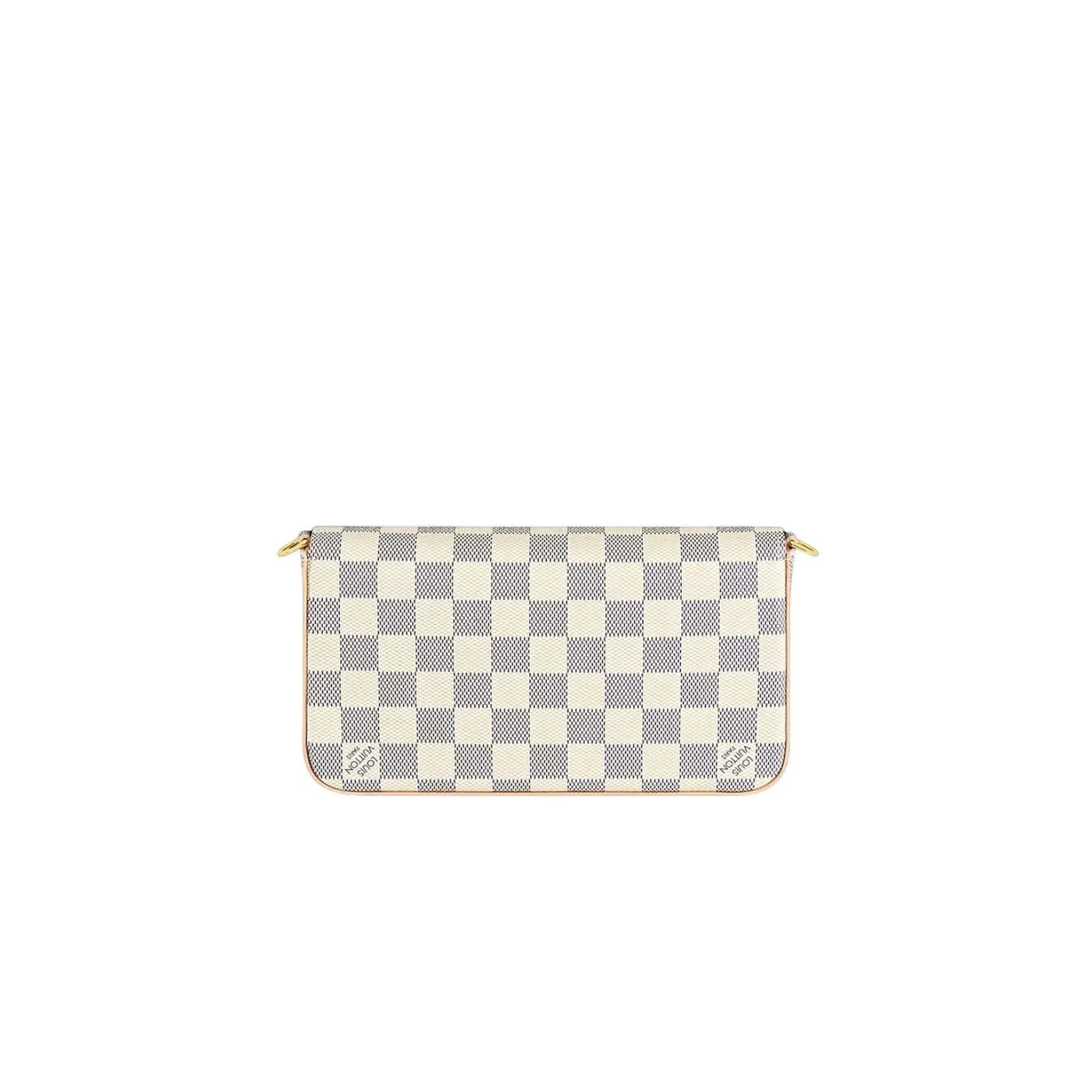 Louis Vuitton Pochette Felicie Shoulder Bag / Multicolor Damier Azur Canvas Gold Hardware Louis Vuitton Pochette Felicie Shoulder Bag / Multicolor Damier Azur Canvas Gold Hardware