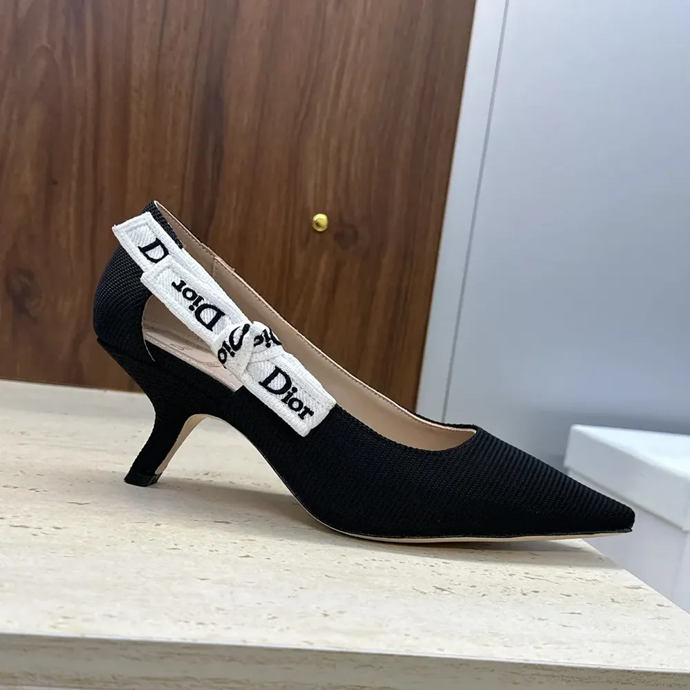 Dior J'Adior Pump Black Technical Fabric for Women Dior J'Adior Pump Black Technical Fabric for Women