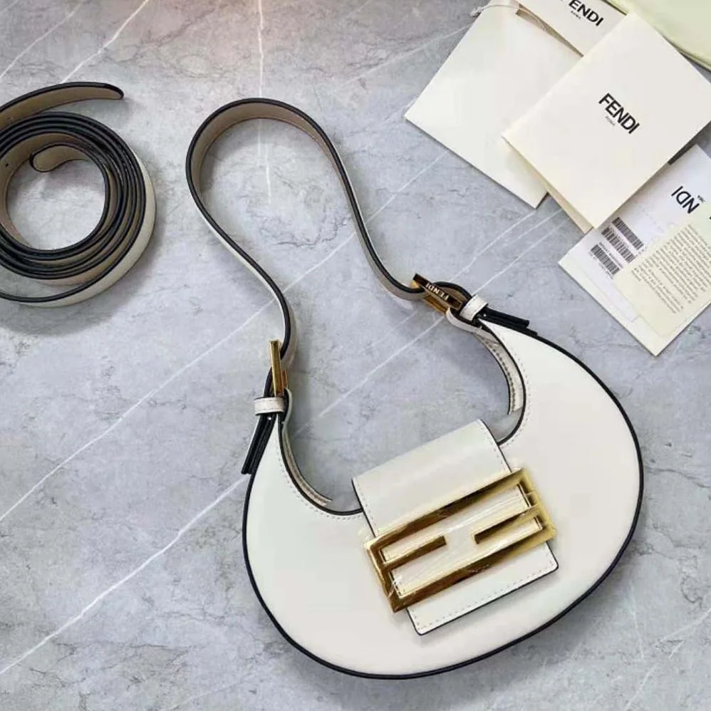 Fendi Cookie White Leather Mini Bag for Women Fendi Cookie White Leather Mini Bag for Women
