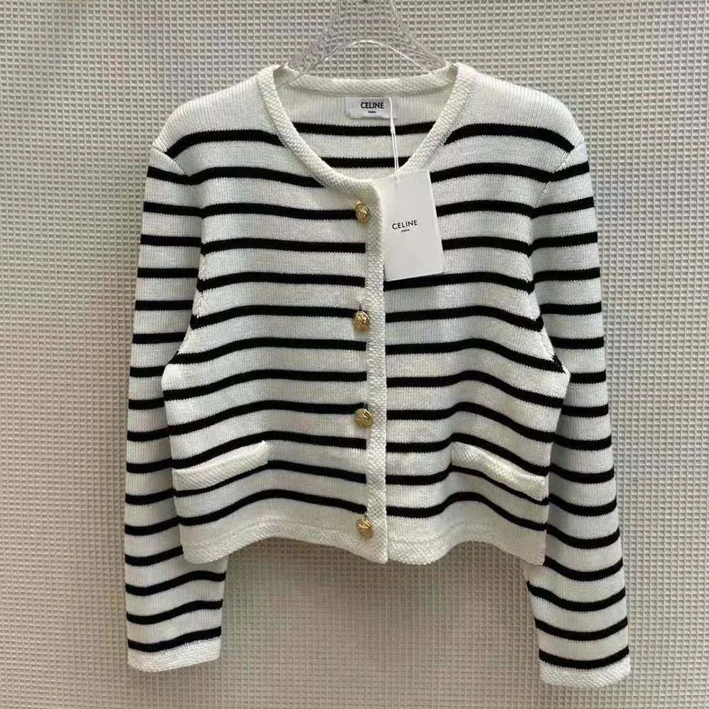 Celine Chasseur Jacket in Striped Wool for Women