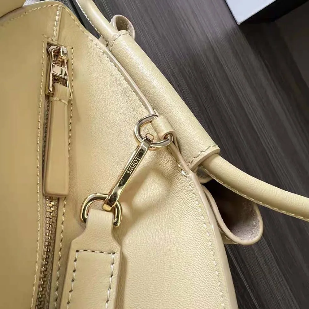 Loewe Small Paseo Bag in Shiny Nappa Calfskin for Women in Gold