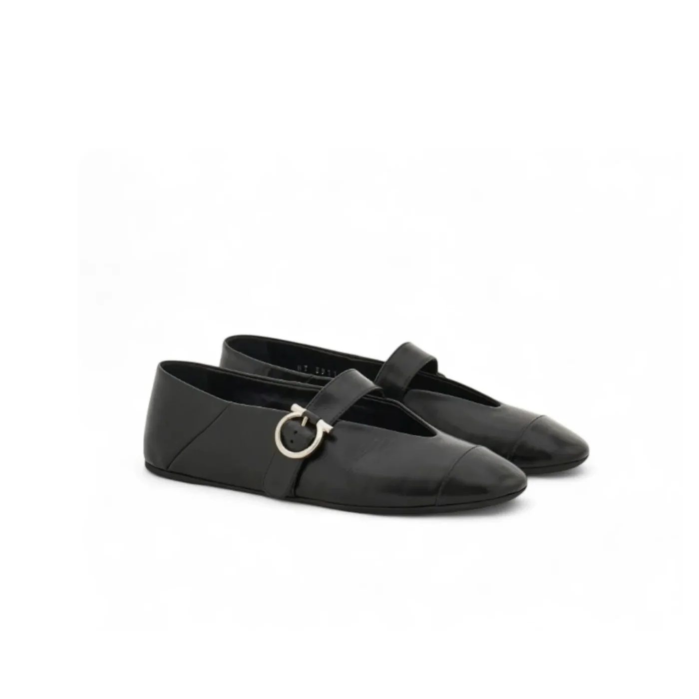 Ferragamo Gancini Ballet Flat Black 01J947