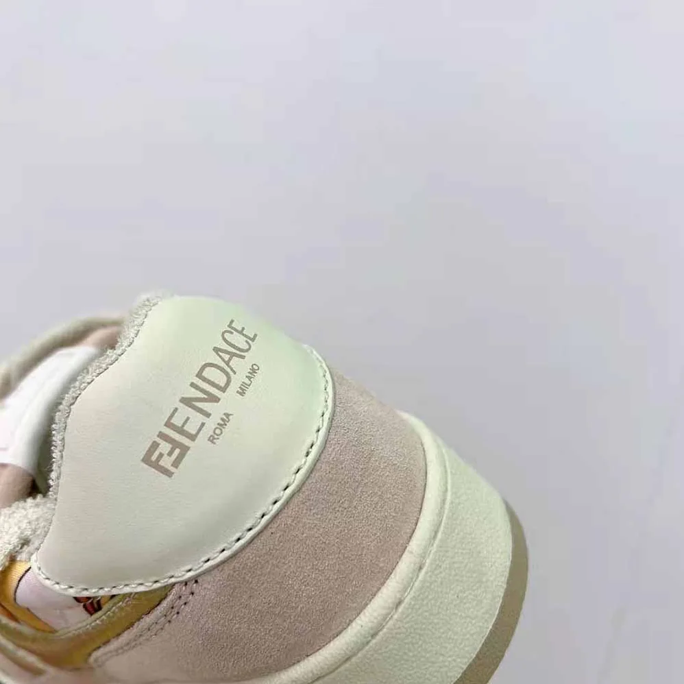 Fendi Match Fendace Printed Pink Satin Low for Unisex in Tops