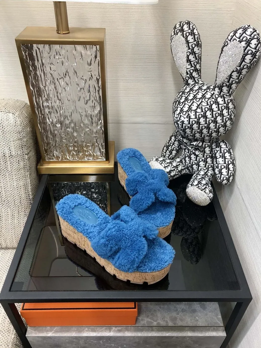 Hermes Figari Sandal Blue Hermes Figari Sandal Blue