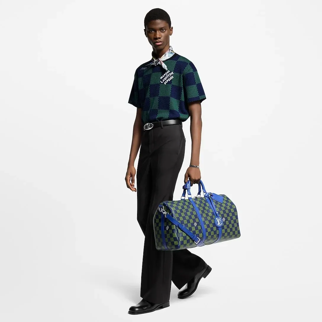 Louis Vuitton Keepall Bandoulière 50 Blue Green /