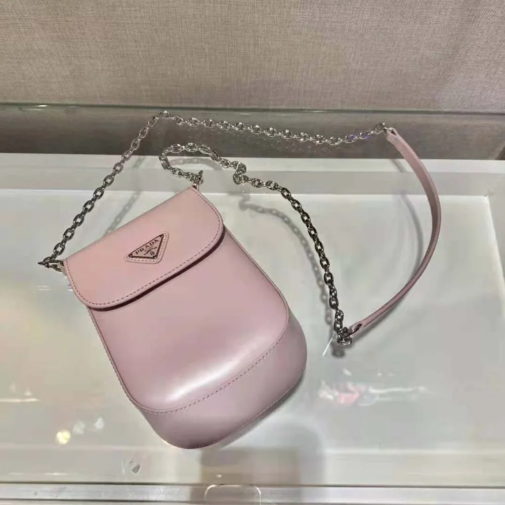 Prada Brushed Leather Mini-Bag for Women in Pink Prada Brushed Leather Mini-Bag for Women in Pink