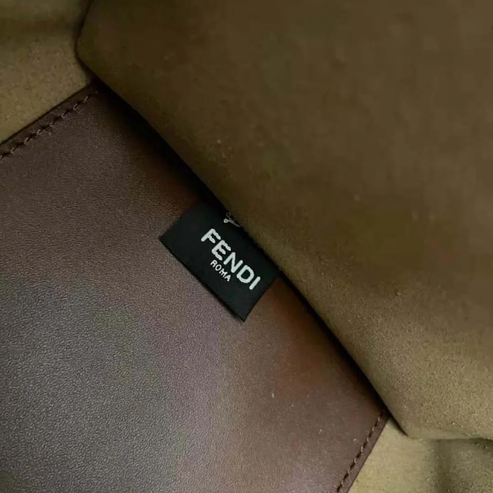 Fendi Sunshine Medium Leather Shopper for Women in Maroon