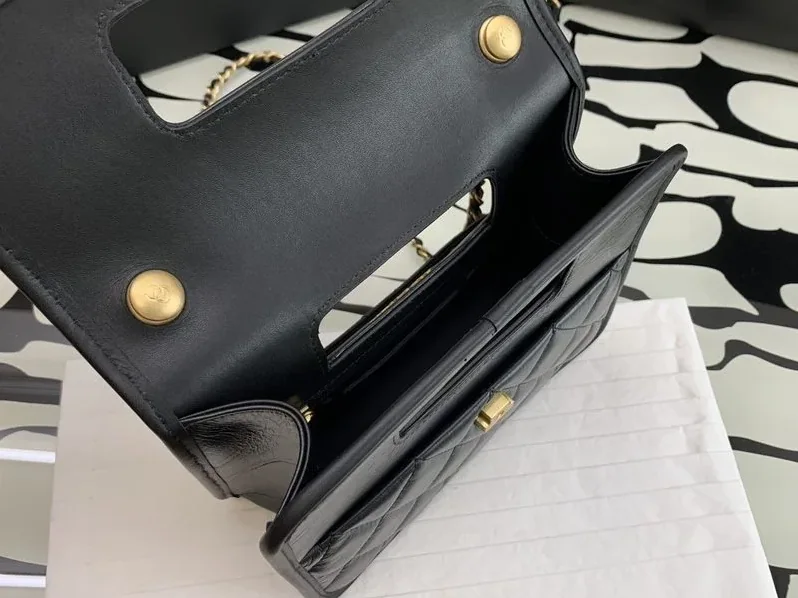Chanel Mini Top Handle Bag Black /