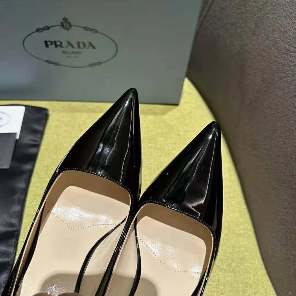 Prada Patent Leather Pumps for Women in Black