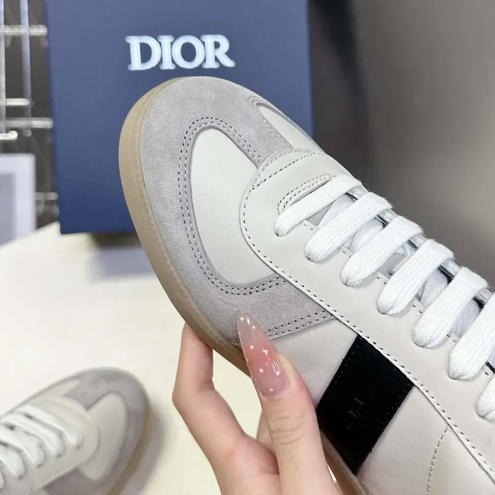 Dior B01 Matchpoint Sneaker Black and White Smooth Calfskin with Gray Suede for Men Dior B01 Matchpoint Sneaker Black and White Smooth Calfskin with Gray Suede for Men
