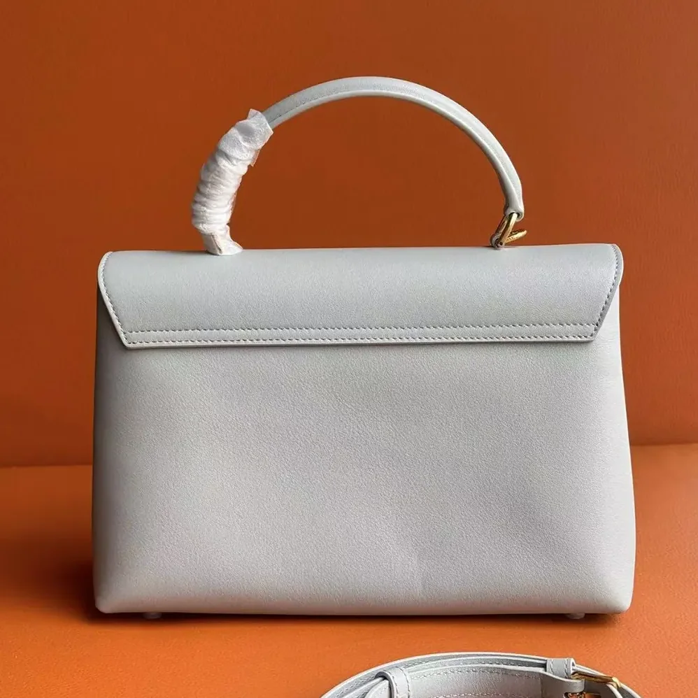 Celine Medium Nino Bag in Shiny Calfskin for Women in White Celine Medium Nino Bag in Shiny Calfskin for Women in White