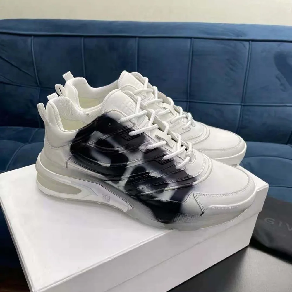 Givenchy Giv 1 Sneakers in Leather with Tag Effect Print for Men in White