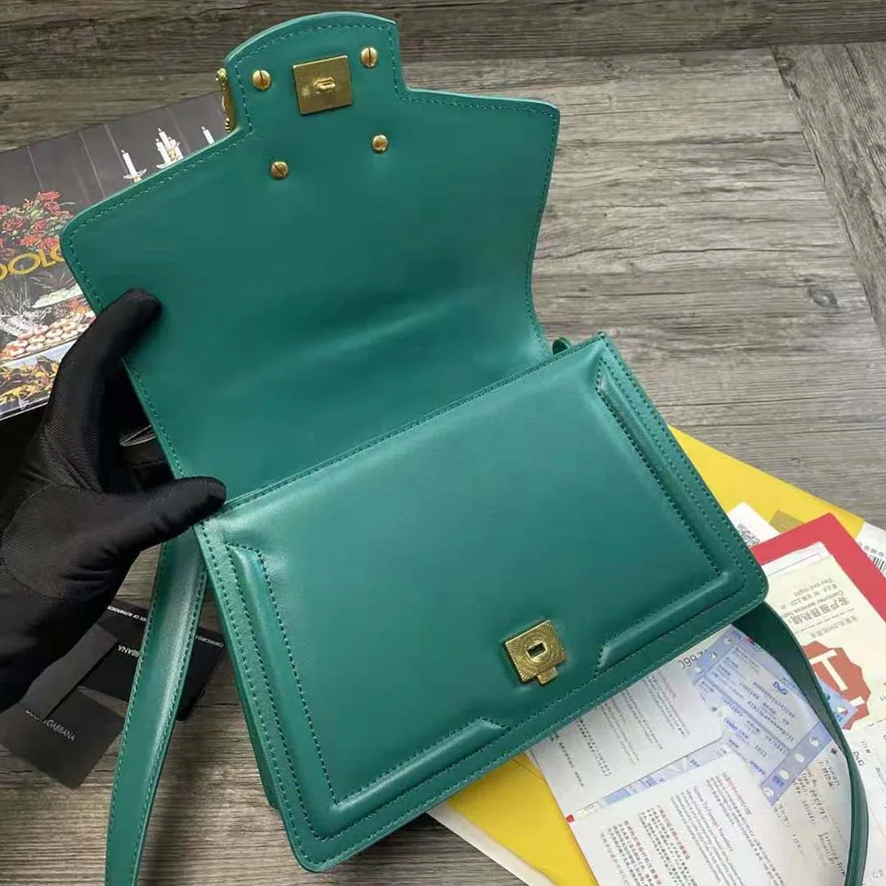 Dolce Gabbana D&G Amore Bag in Calfskin Leather for Women in Green