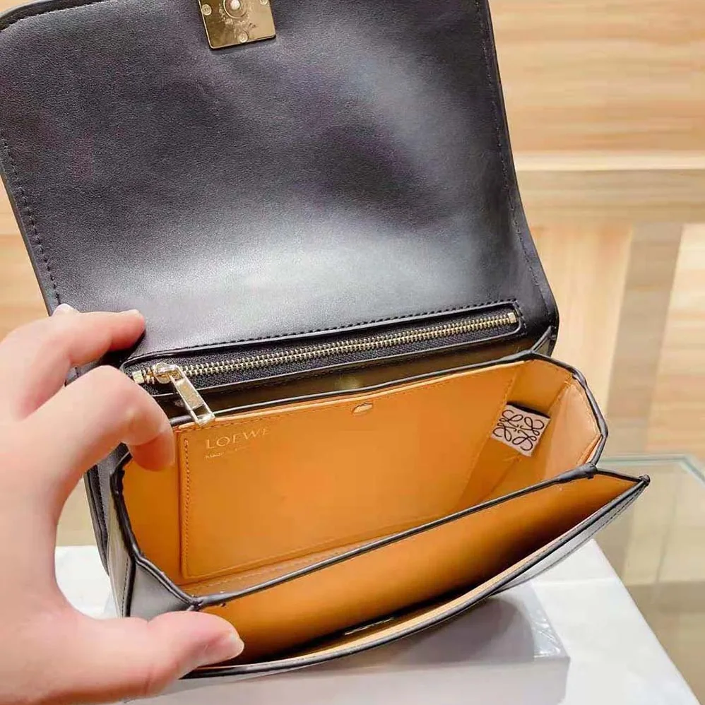 Loewe Goya Bag in Silk Calfskin for Women in Black
