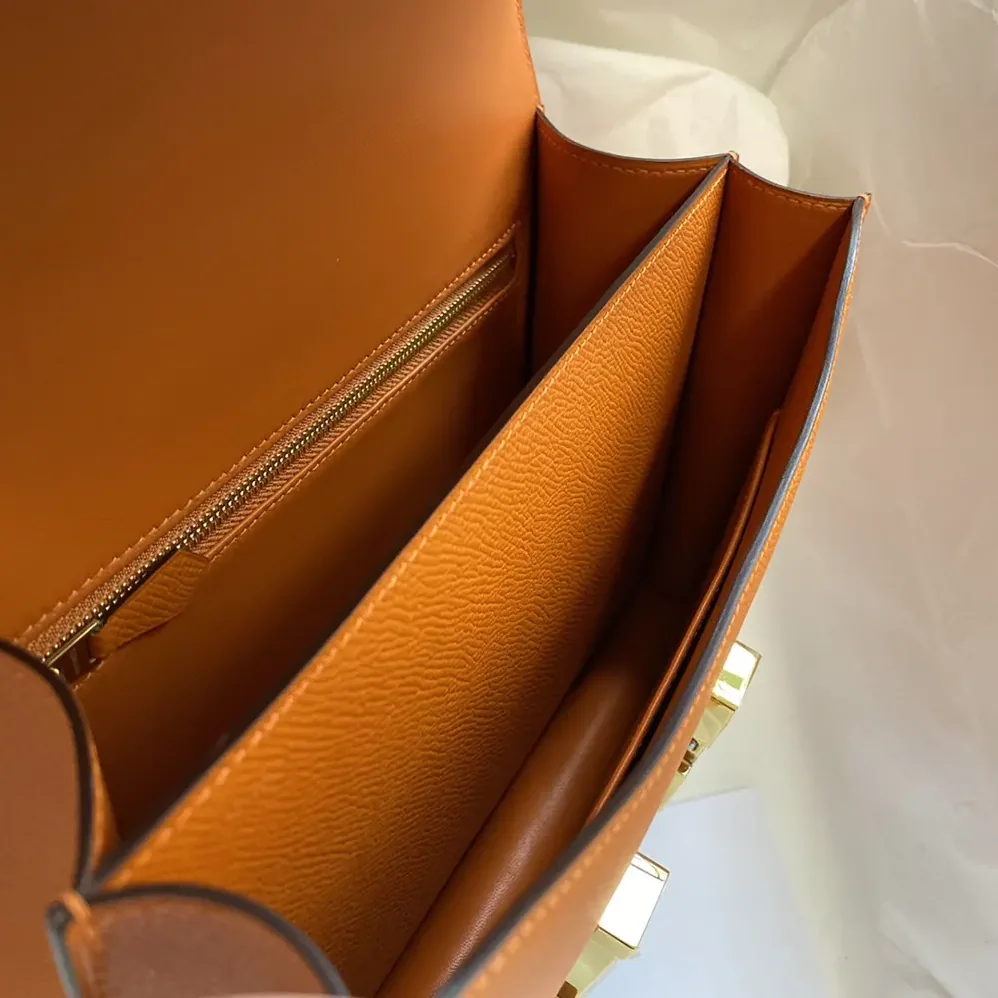 Hermes Constance 24 Bag Epsom Leather for Women in Orange/Gold