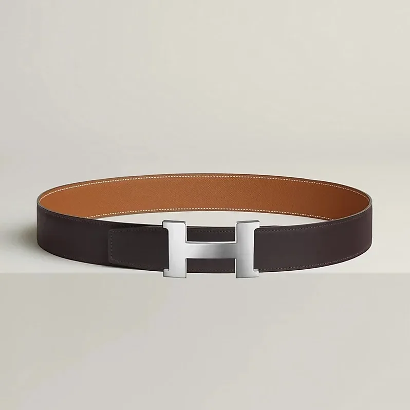 Hermes Constance Buckle Reversible Strap Belt Macassar in Brown Hermes Constance Buckle Reversible Strap Belt Macassar in Brown