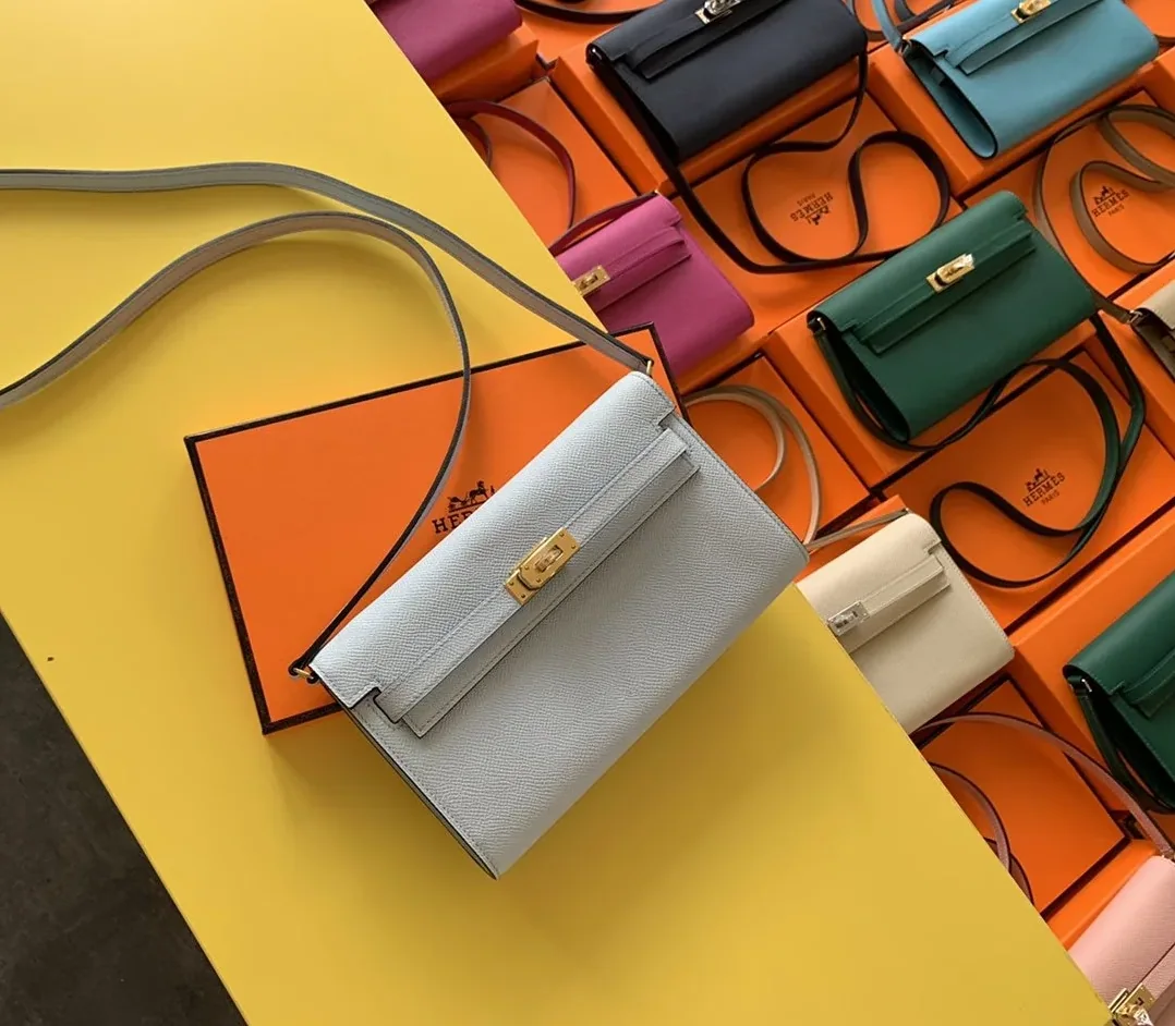 Hermes Kelly Wallet To Go Woc Epsom White