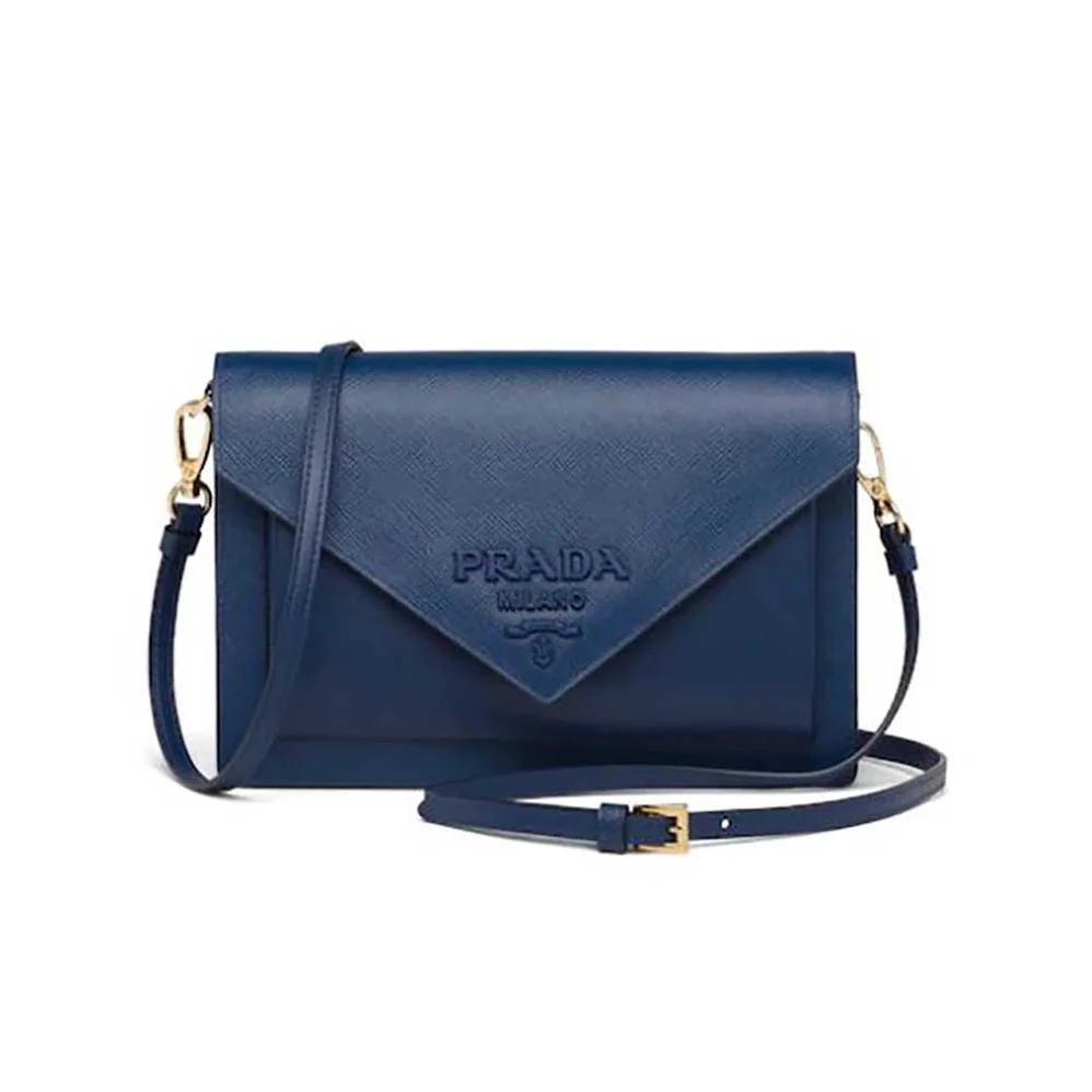 Prada Ladies Saffiano Leather Mini Bag in Navy
